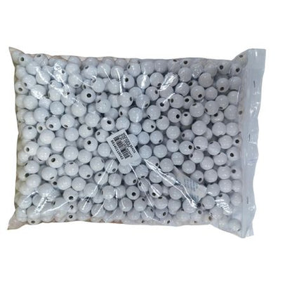 Wooden Beads - +- 1KG Pack - 18mm White