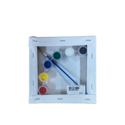 Keep Smiling Printed Canvas with Paint - 14.5 × 14.5 cm - Snail