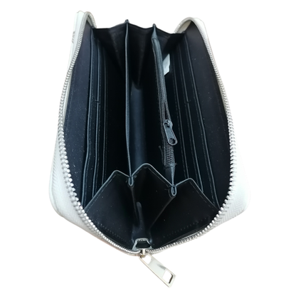 Protea Wallet - Antique White (Can Hold Cards) 10×19.5×2.5cm