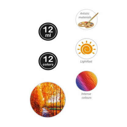 Motarro - Oil Color Paint Set of 12 x 12ml