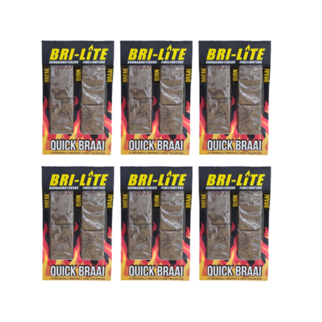 Bri-Lite Individually Wrapped Firelighters 2 Piece Blister - 6 Pack