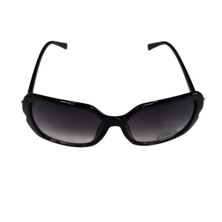 Solar X Oversized Sunglasses with Gradient Lens UV400 - Black