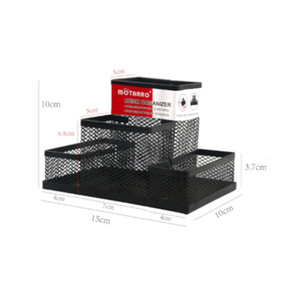 Motarro Desk Organiser - Black 14x17.5x7.5cm