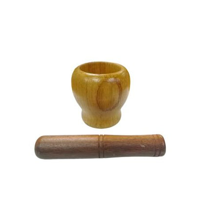 Debest Wooden Mortar And Pestle