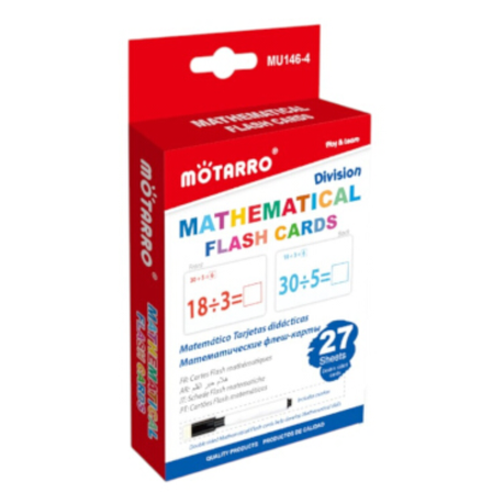 Motarro Mathematical Flash Cards 27 Sheets - Subtraction
