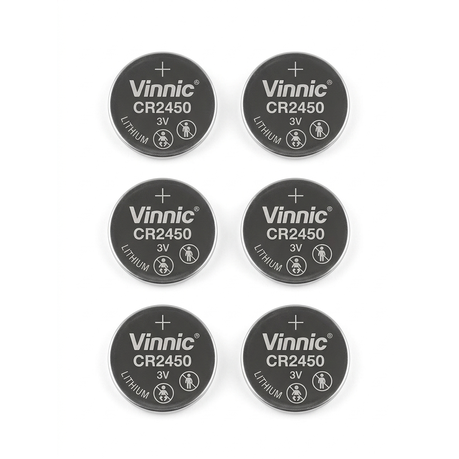 Vinnic Lithium Coin Cell CR2450 - 5 Pack