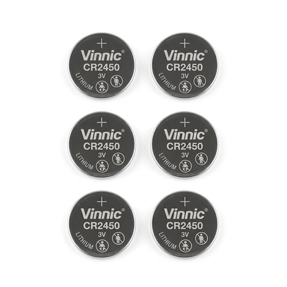 Vinnic Lithium Coin Cell CR2450 - 5 Pack