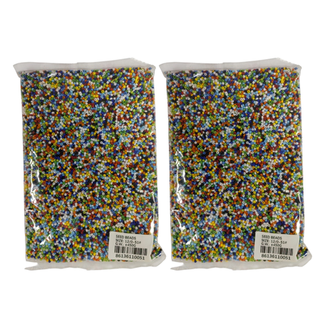 Seed Beads 450g - 2 Pack - Small Colorful