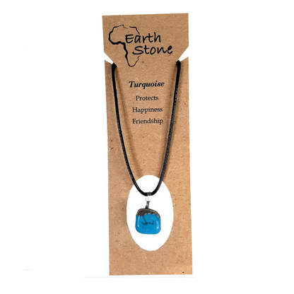Earth Stone Collection - Turquoise Bracelet And Polished Stone Necklace Set