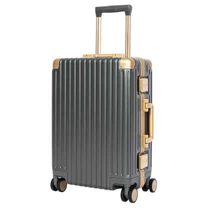 Classic Aluminum Frame Travel Suitcase - 20" and 26" - White