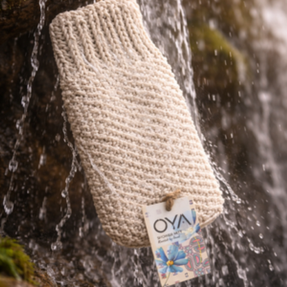 Oya Shower Mitt White 2 Pack