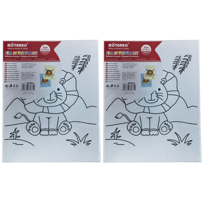 Motarro Printed Canvas - 2 Pack -   20x20cm Milkshake