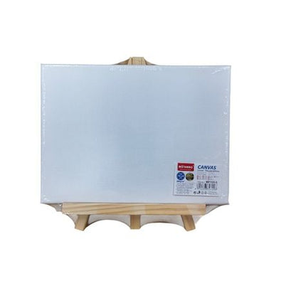 Motarro Wooden Tripod Easel with Rectangle Canvas - 18 × 24 cm