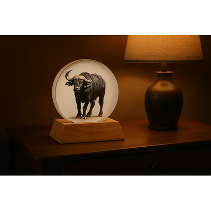 3D Creative Lamp - Buffalo Illuminated Art Light