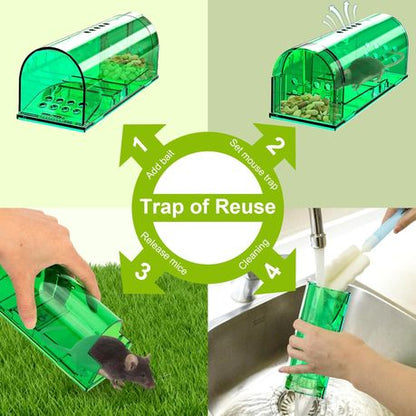 Humane Mouse Traps Reusable Pest Control Trap for Indoors and Outdoors