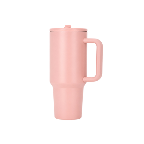 Handled Tumbler With Straw Lid - Lavender