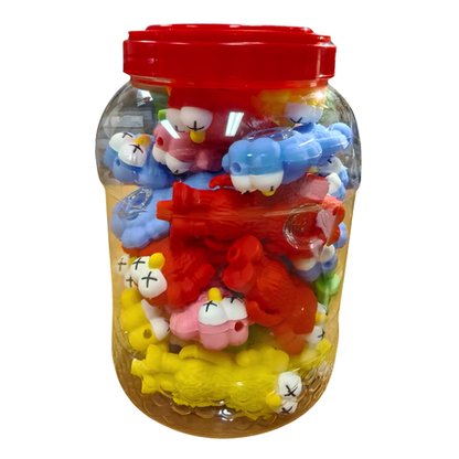 Silicone Rasta Pipe - Elmo - 25 Pack