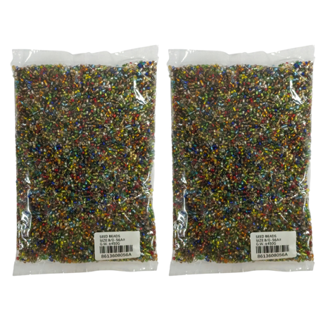 Seed Beads 450g - 2 Pack - Small Neon