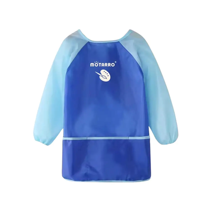 Motarro Kids Waterproof Painting Apron | Long Sleeve | Medium | Pocket - Pink