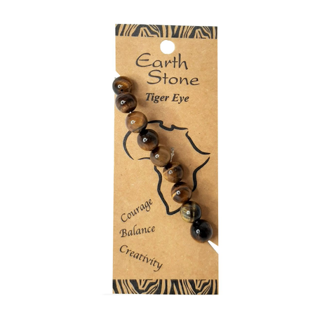 Earth Stone Collection - Tigers Eye Bracelet And Ice Drop Necklace Set