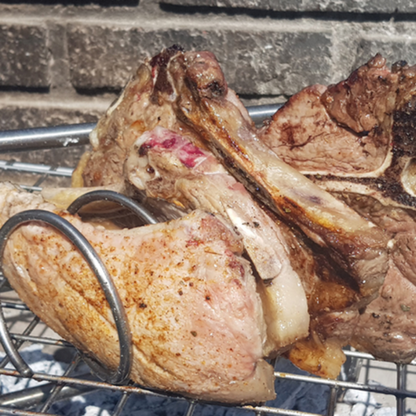 DeBest Braai Spiral - Stainless Steel Meat Holder for Braai & Air Fryer