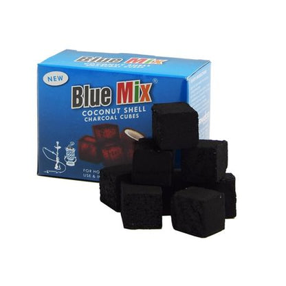 Blue Mix Coconut Shell Charcoal Cubes 24 Pieces