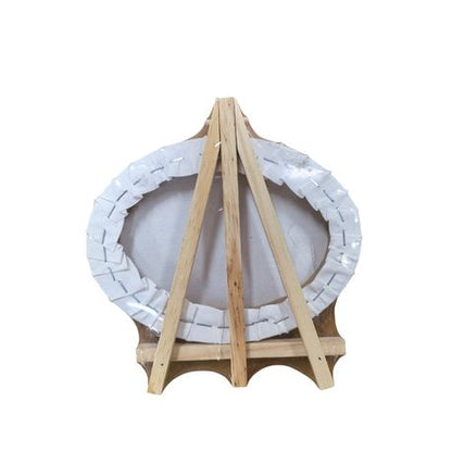 Motarro Wooden Tripod Easel with Oval Canvas - 15×20cm