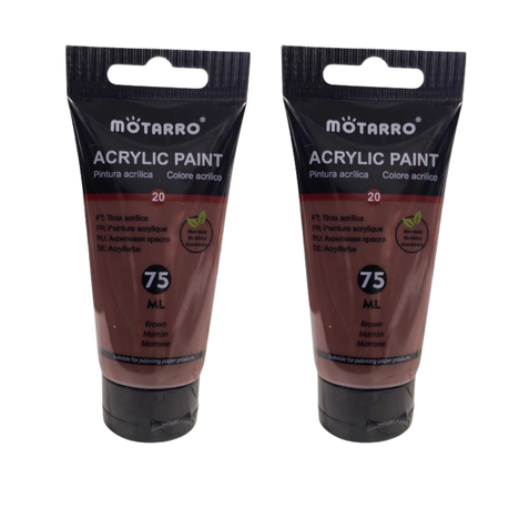 Motarro Acrylic Paint 75ml - 2 Pack - White