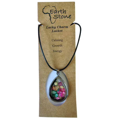 Earth Stone Collection - Lucky Charm Locket Necklace