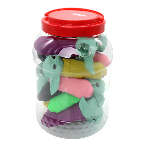 Silicone Rasta Pipe - Yoda - 15 Pack