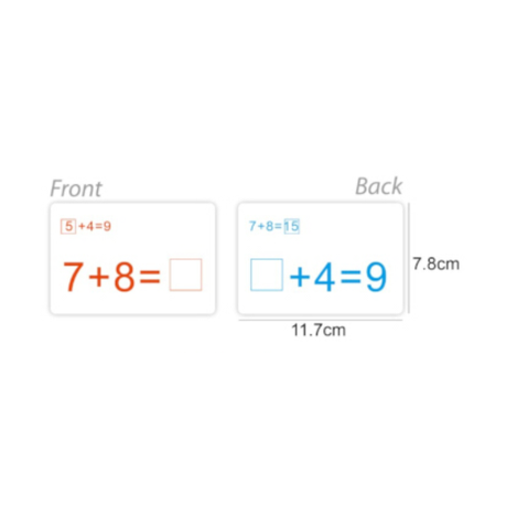 Motarro Mathematical Flash Cards 27 Sheets - Subtraction