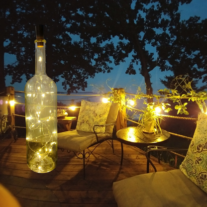 Decor Glass Bottle With Led String Lights