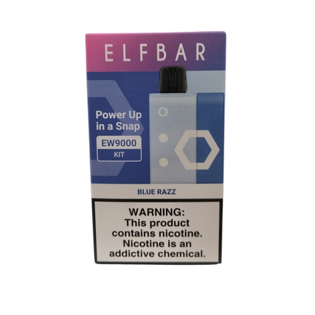 Elf Bar 9000 Puffs Rechargeable Pod Kit 50mg - Blue Razz - 2 Pack