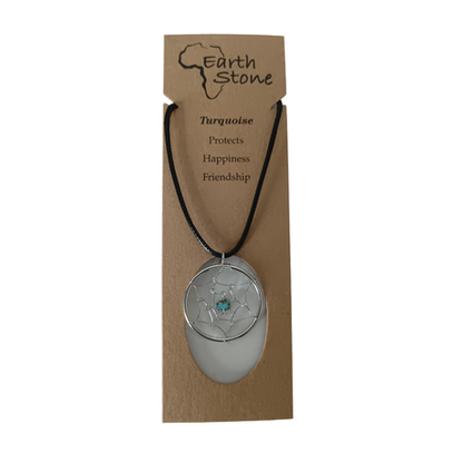 Earth Stone Collection - Dream Catcher Turquoise Stone Necklace