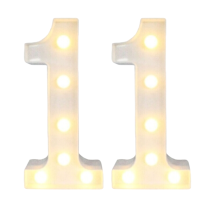 Motarro Led Numbers Light 22cm - 2 Pack - White Number 9