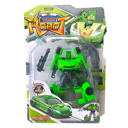 Super Robot Action Figures - 2 Pack - Blue & Green