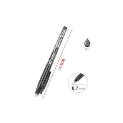 Motarro Erasable Gel Pen Black 0.7mm - With Cap