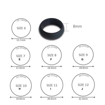 DeBest Black Silicone Rings 10 Piece - H