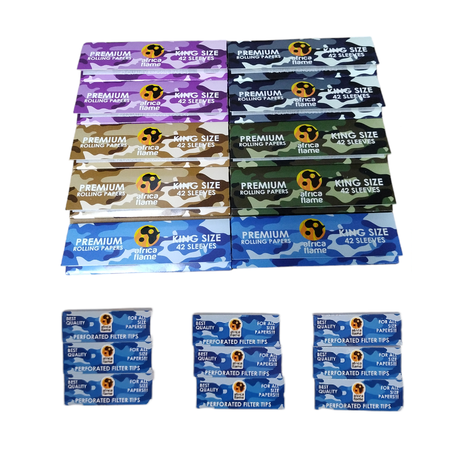Value Pack - 10 Africa Flame Rolling Papers And 9 Filters Tips