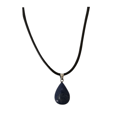 Earth Stone Collection - Teardrop Sodalite Stone Necklace