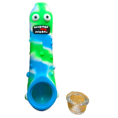 Silicone Rasta Pipe - Pickle Rick - Green