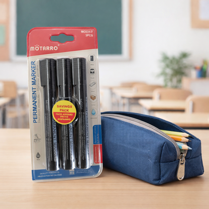 Motarro Permanent Markers - 3.0mm - 3 Piece Set
