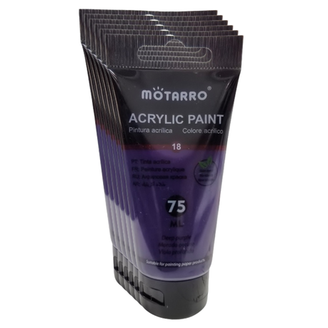 Motarro - Acrylic Paint - 75ml - 6 Pack - Jacinth