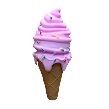 Silicone Rasta Pipe - Ice Cream Cone - White
