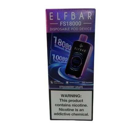 Elf Bar 18000 Puffs Disposable Vape - Strawberry Grape - 3 Pack