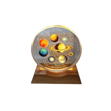 3D Creative Lamp - Planets Illuminated Art Light