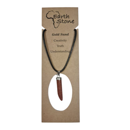 Earth Stone Collection - Tusk Gold Sand Stone Necklace