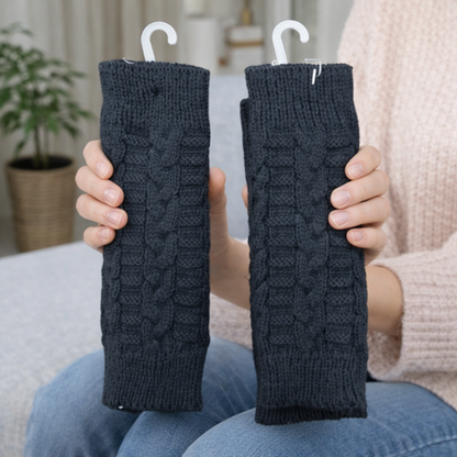 2 Piece Arm Warmers - Brown