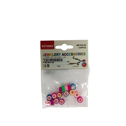 Motarro Lips Fimo Beads - Assorted Colour Polymer Beads ( 16 Pieces)