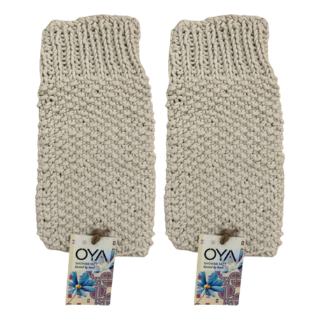 Oya Shower Mitt White 2 Pack